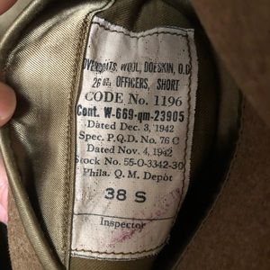 Real vintage WW2 Army aircorp pea coat